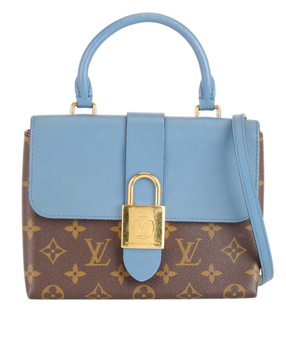 Locky BB, &pound;475, Handbags, Blue/Brown, Canvas/Leather, Front view